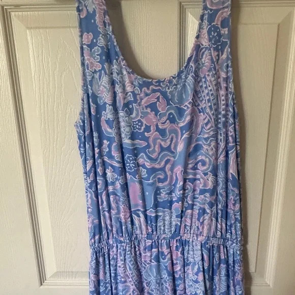 Lilly Pulitzer Blue and Pink Romper - Picture 4 of 7